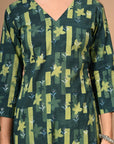Dark Green Printed Kurta_7_ Trisukh Clothing