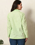 Fluorescent Green Linen Top_8_Trisukh Clothing