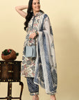 Grey Afghani Salwar Kurta Set_4_Trisukh Clothing