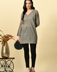 Grey Printed Kurti_Trisukh Clothing