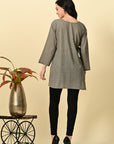 Grey Printed Kurti_Trisukh Clothing