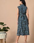 Indigo Button Down Dress_5_Trisukh Clothing