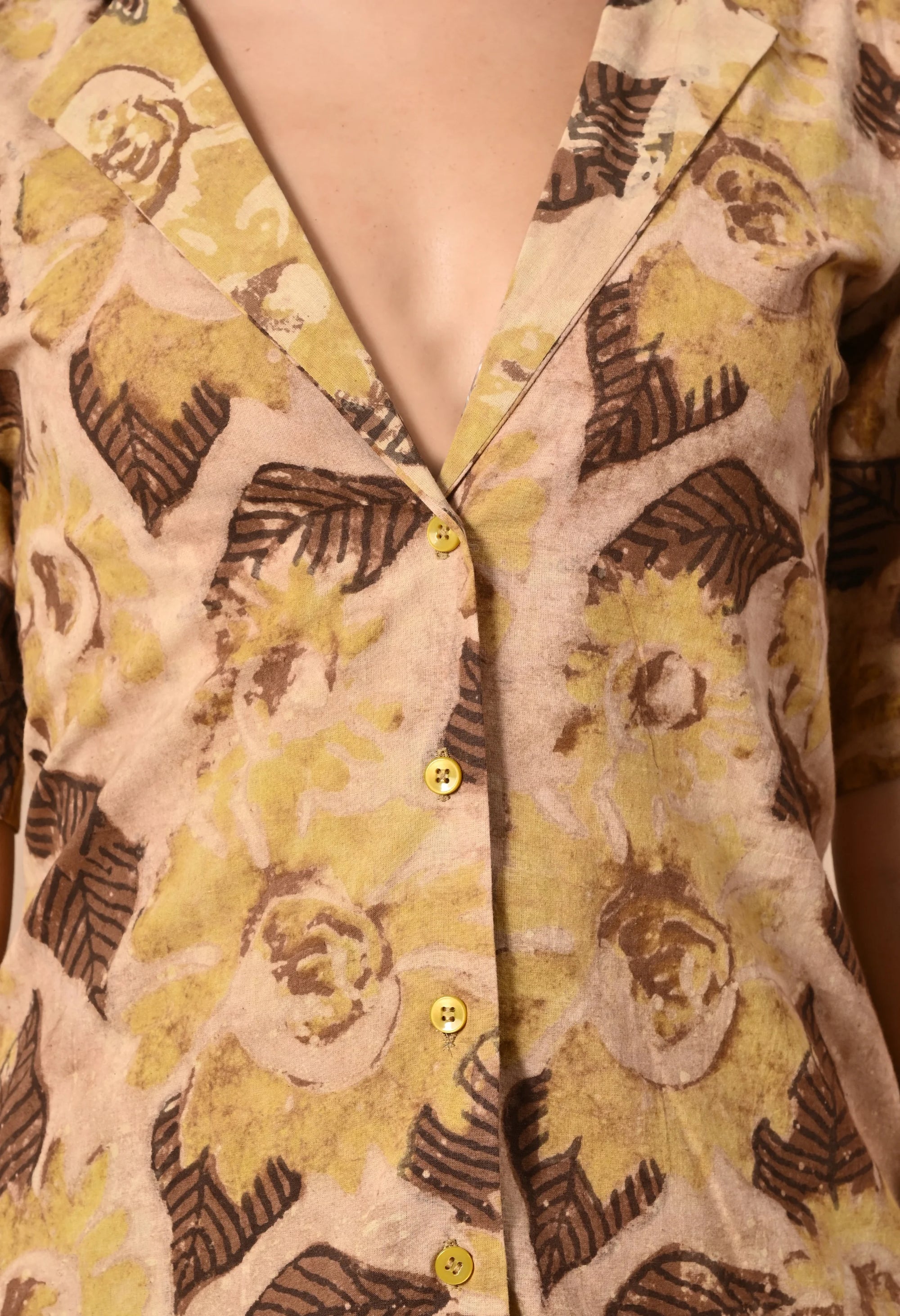 Beige Ajrakh Print Coord Set_6_Trisukh Clothing