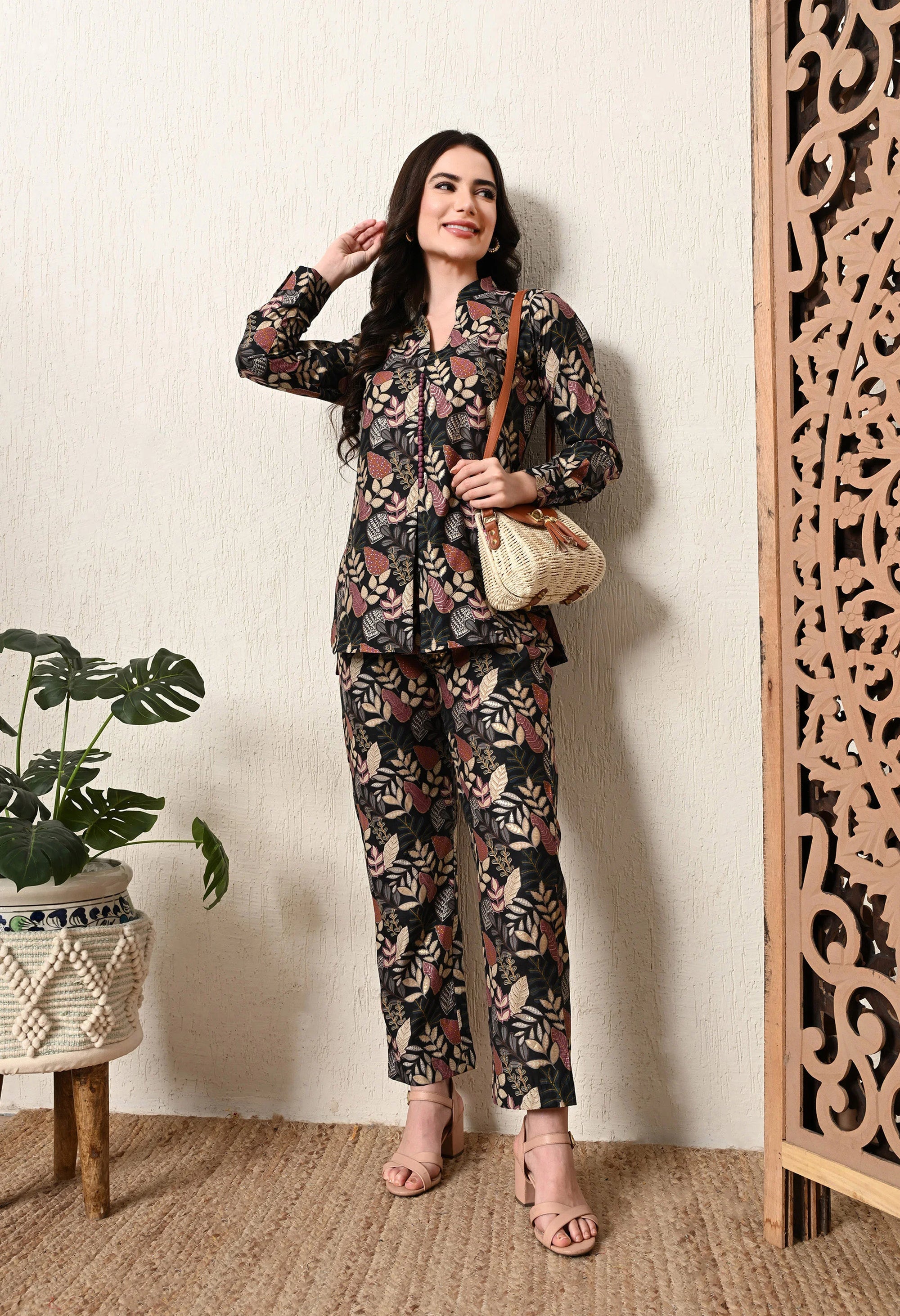 Black Printed Coord Set_4_Trisukh Clothing 