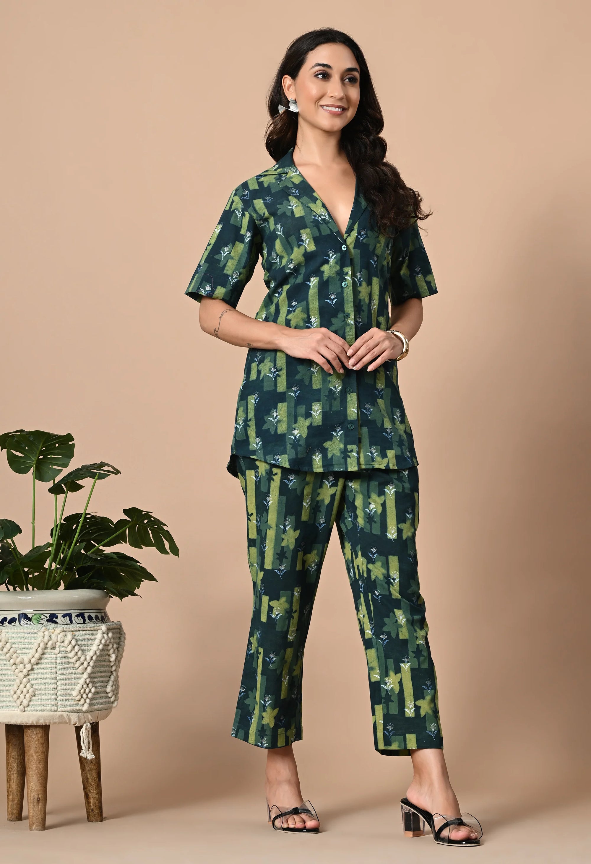 Dark Green Coat Style Coord_3_Trisukh Clothing 