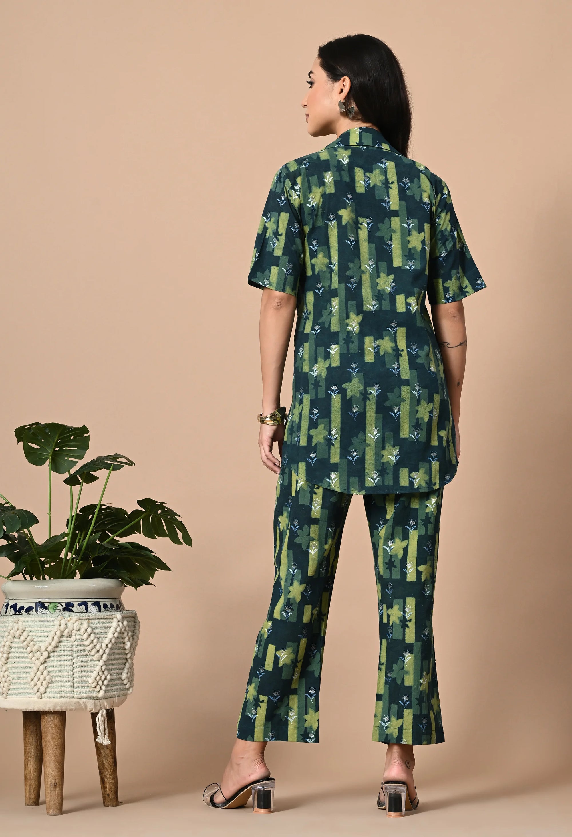 Dark Green Coat Style Coord_4_Trisukh Clothing 