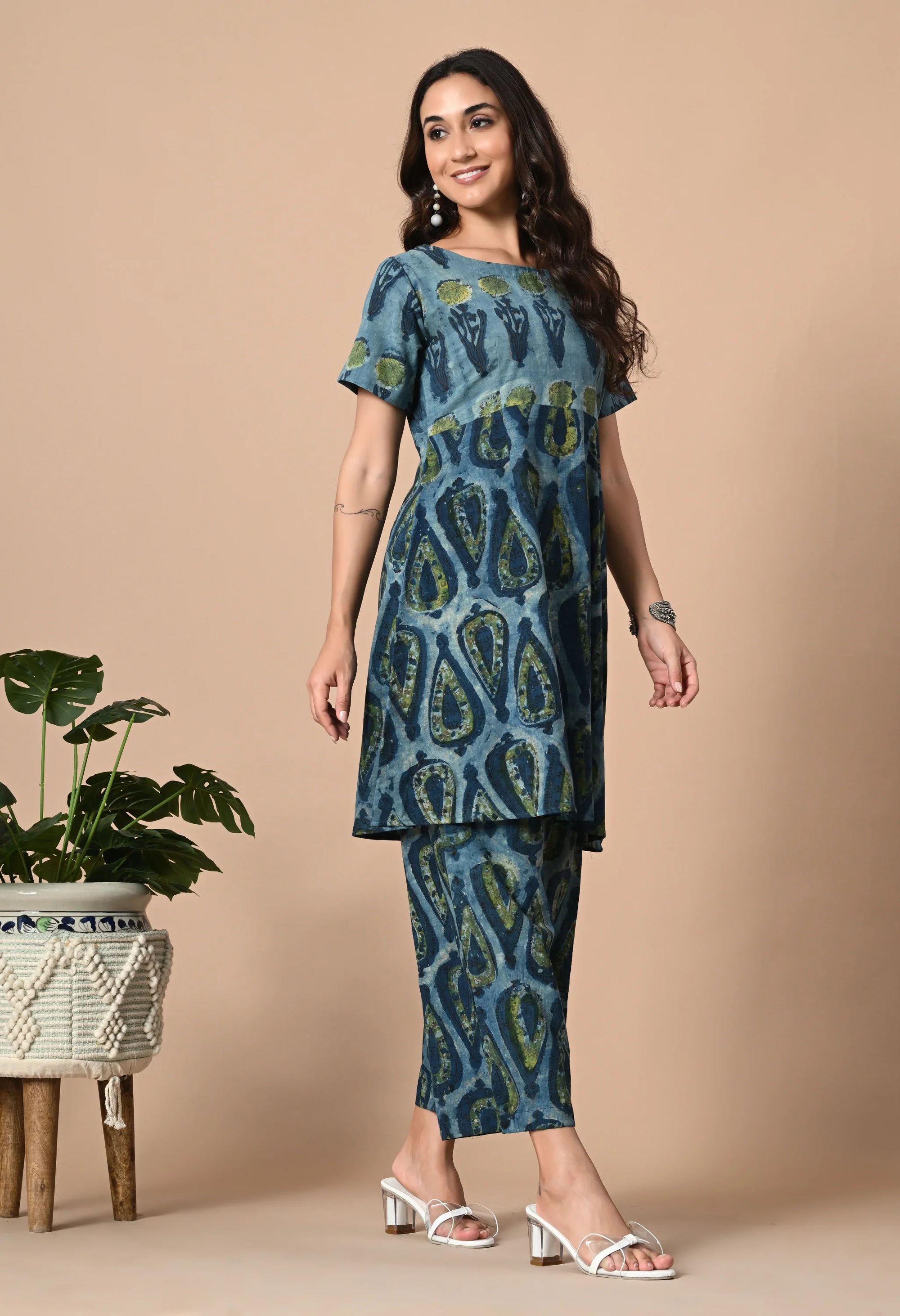Dual Tone Indigo Coord Set_2_Trisukh Clothing 