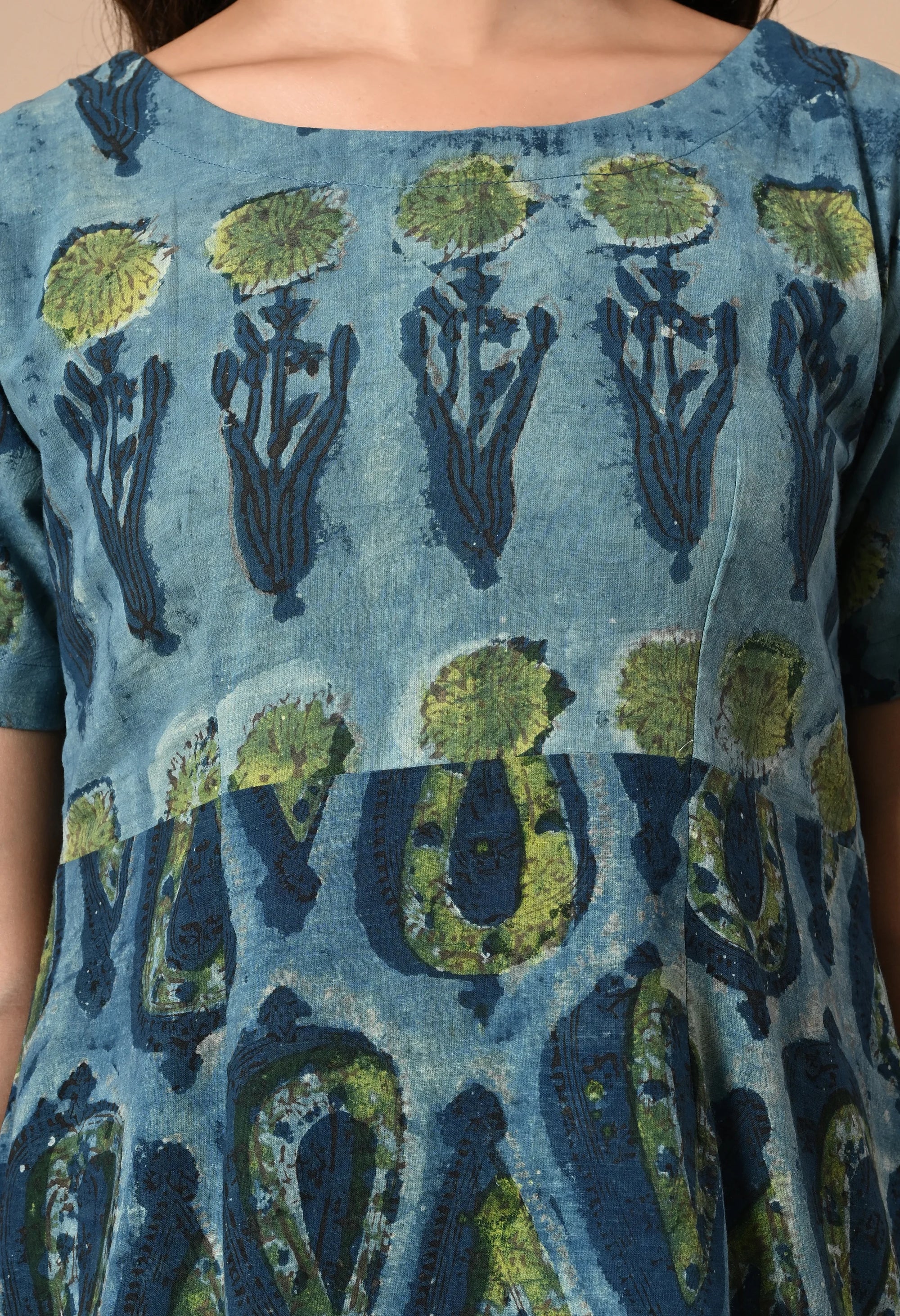 Dual Tone Indigo Coord Set_6_Trisukh Clothing 
