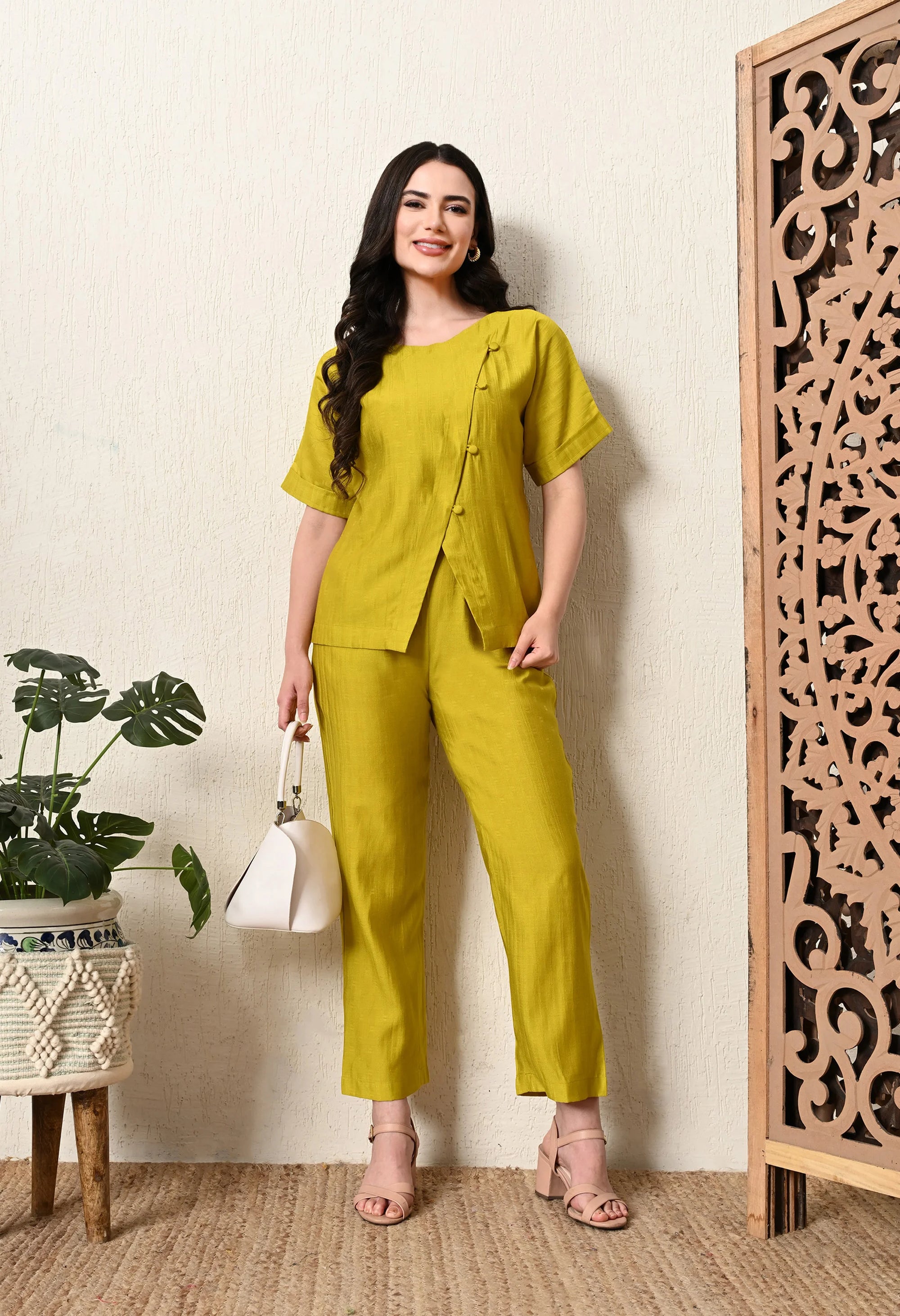 Lime Green Coord Set_2_Trisukh Clothing 