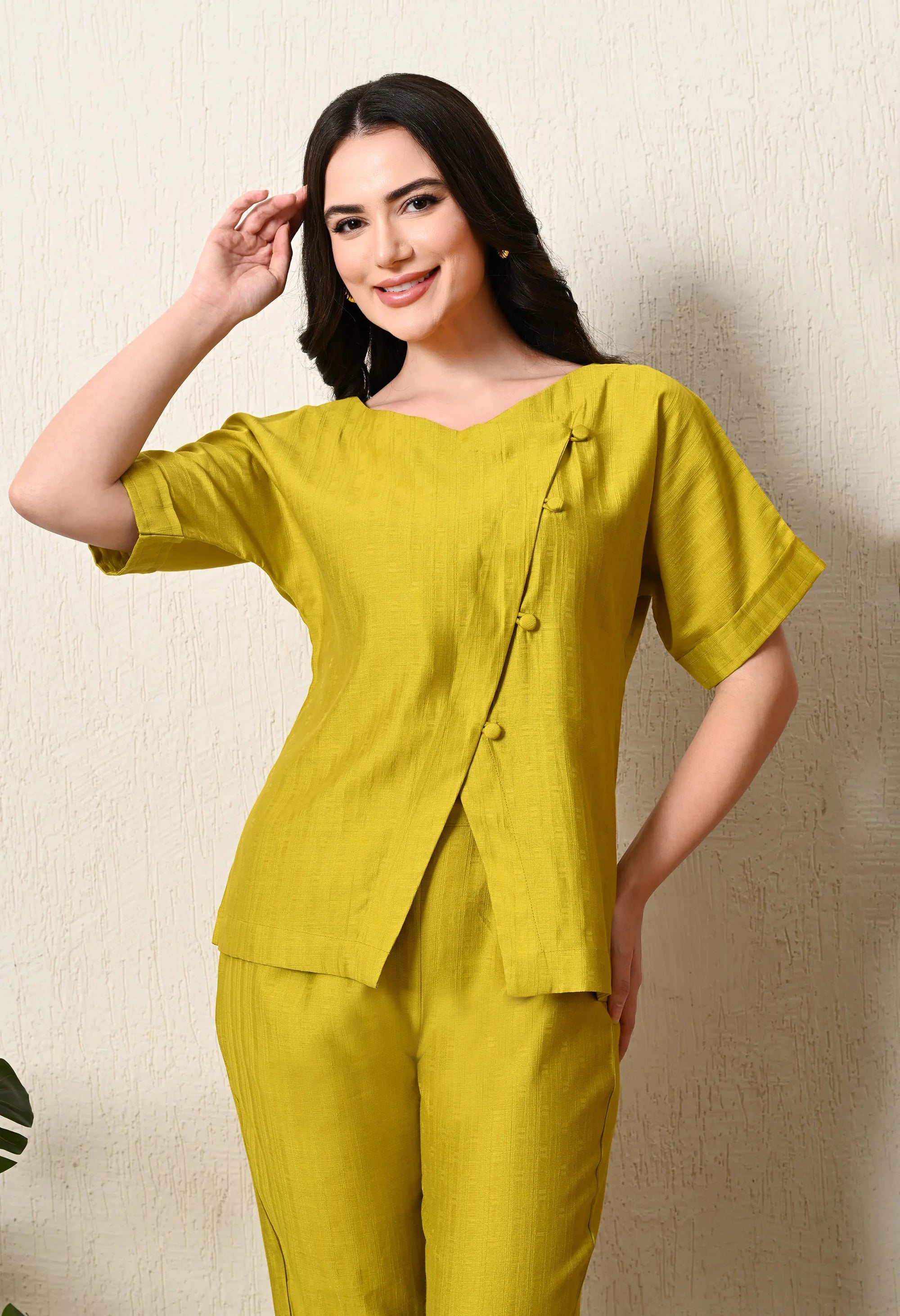 Lime Green Coord Set_3_Trisukh Clothing 
