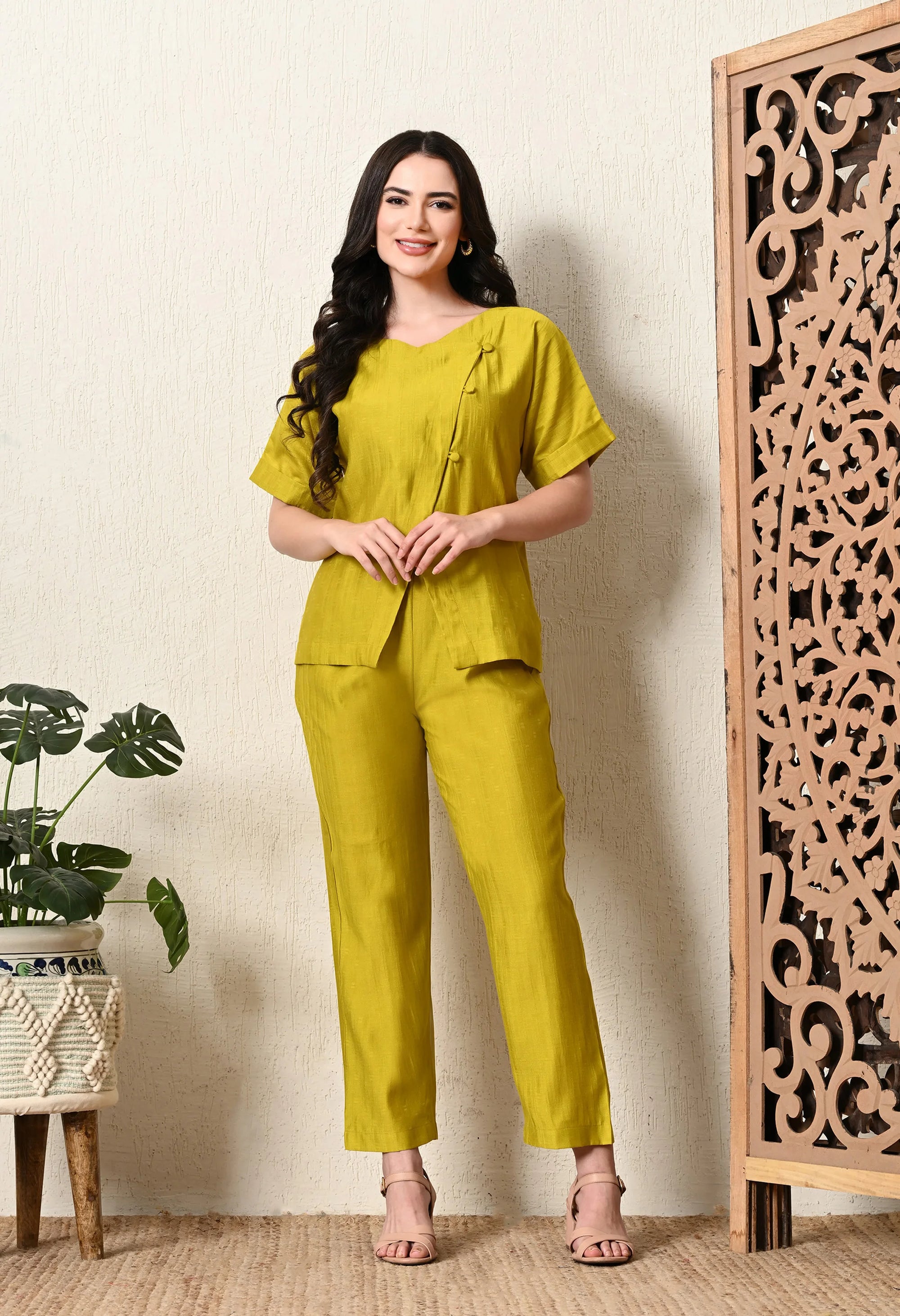Lime Green Coord Set_5_Trisukh Clothing 