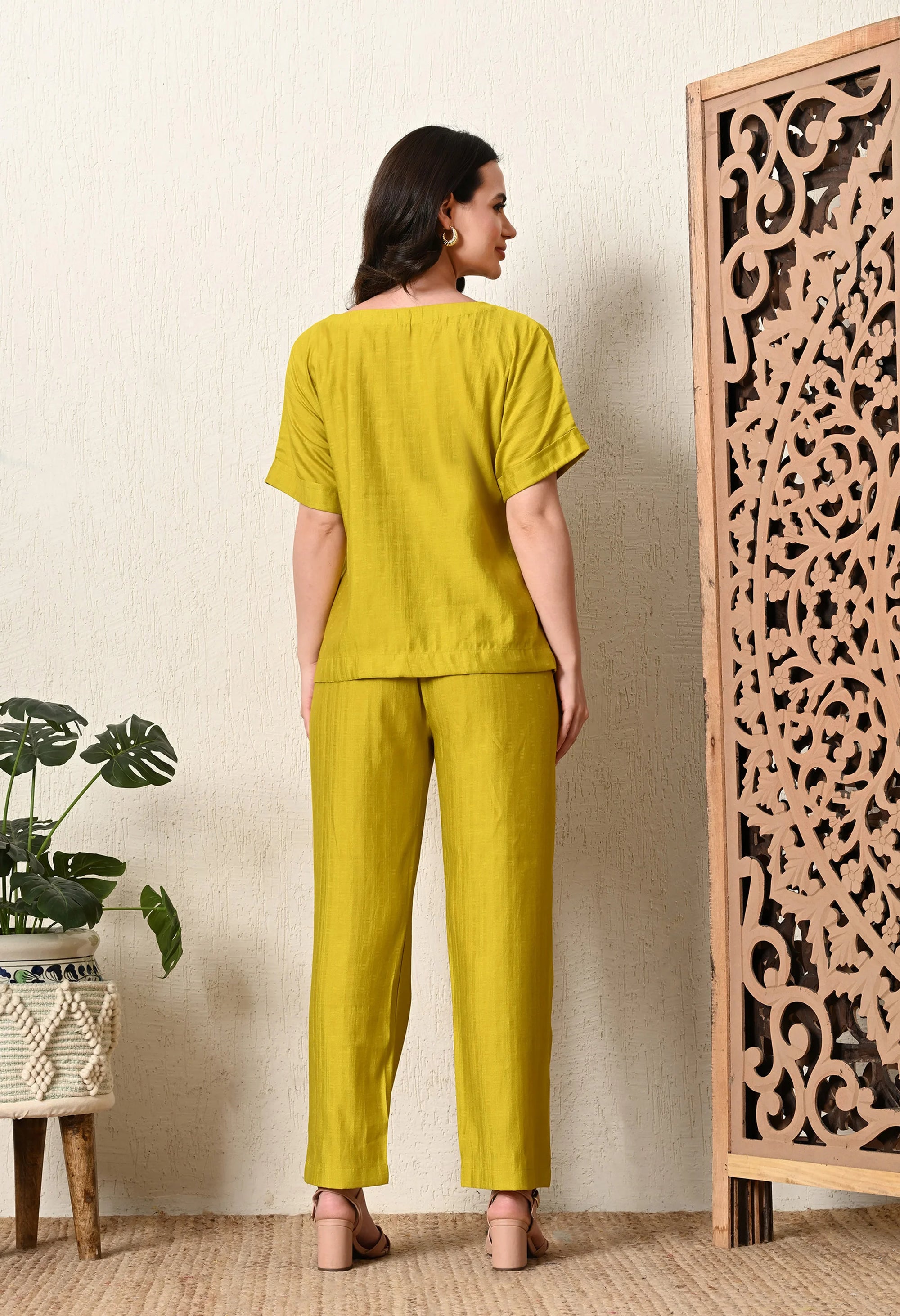 Lime Green Coord Set_8_Trisukh Clothing 