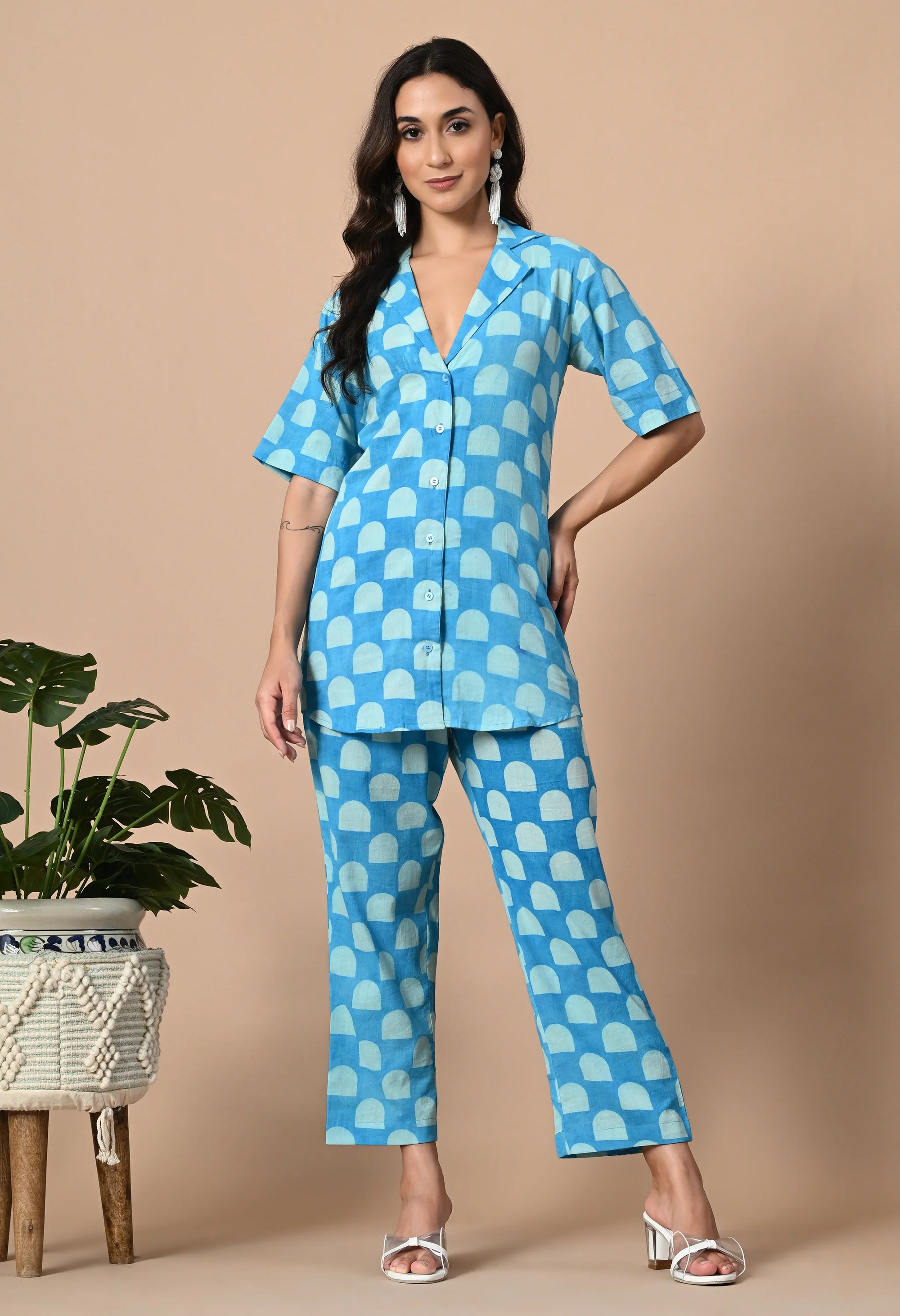 Sky Blue Coat Style Coord_4_Trisukh Clothing 
