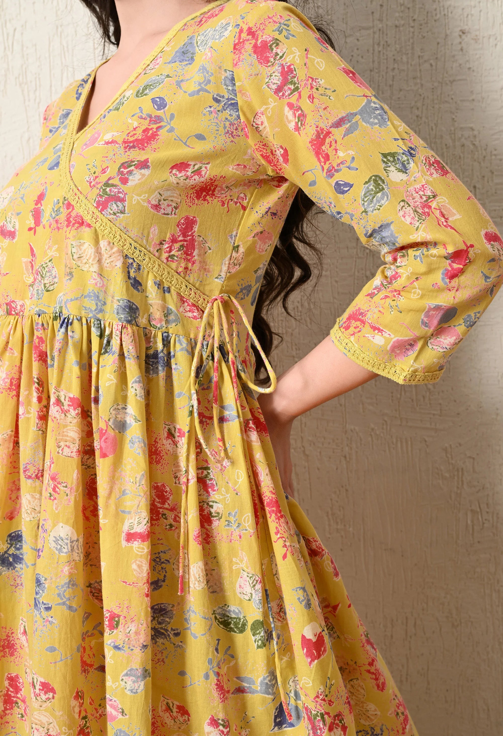 Yellow Angarakha co ord Set_3_Trisukh Clothing 